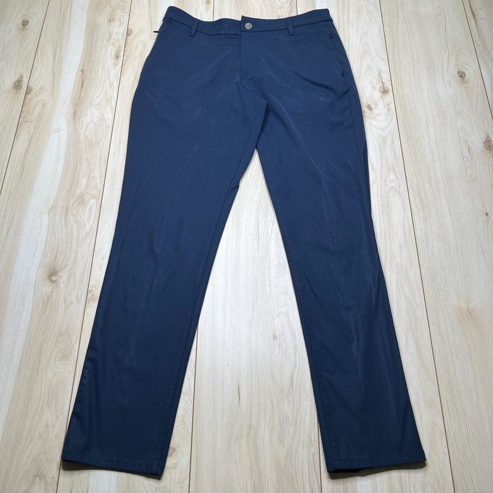Birddogs BoomStick Mens Blue Flat Front Stretch Lined Straight Chino Pants 32x32